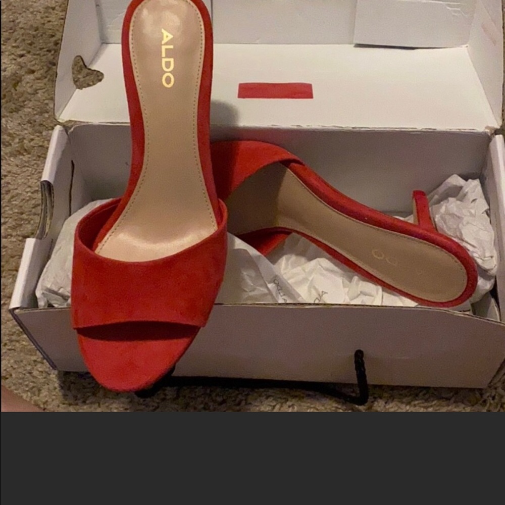 Red Aldo heels